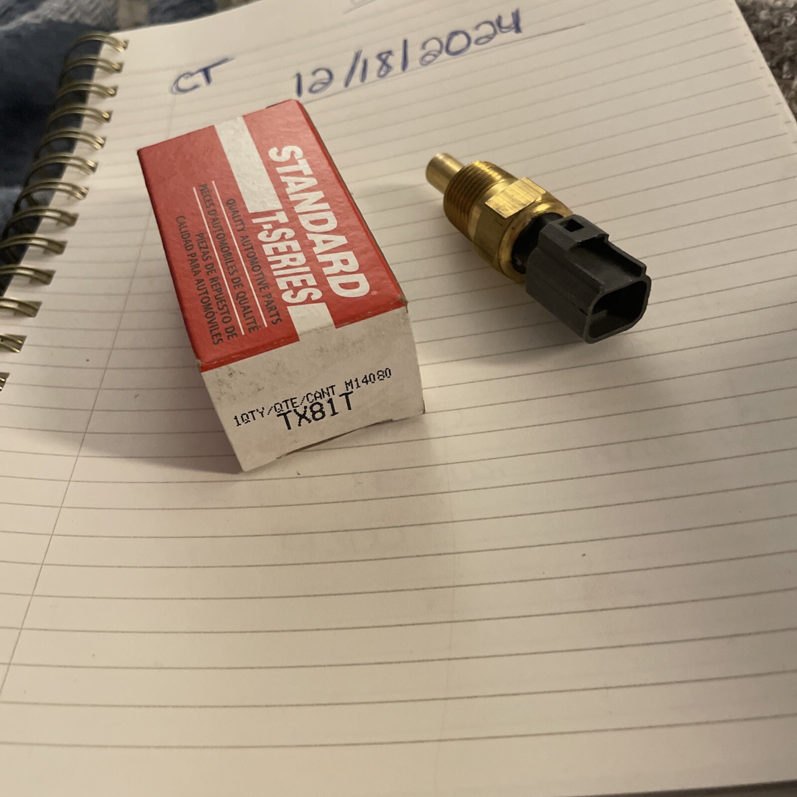 Engine Coolant Temperature Sensor Standard TX81T - Image 3