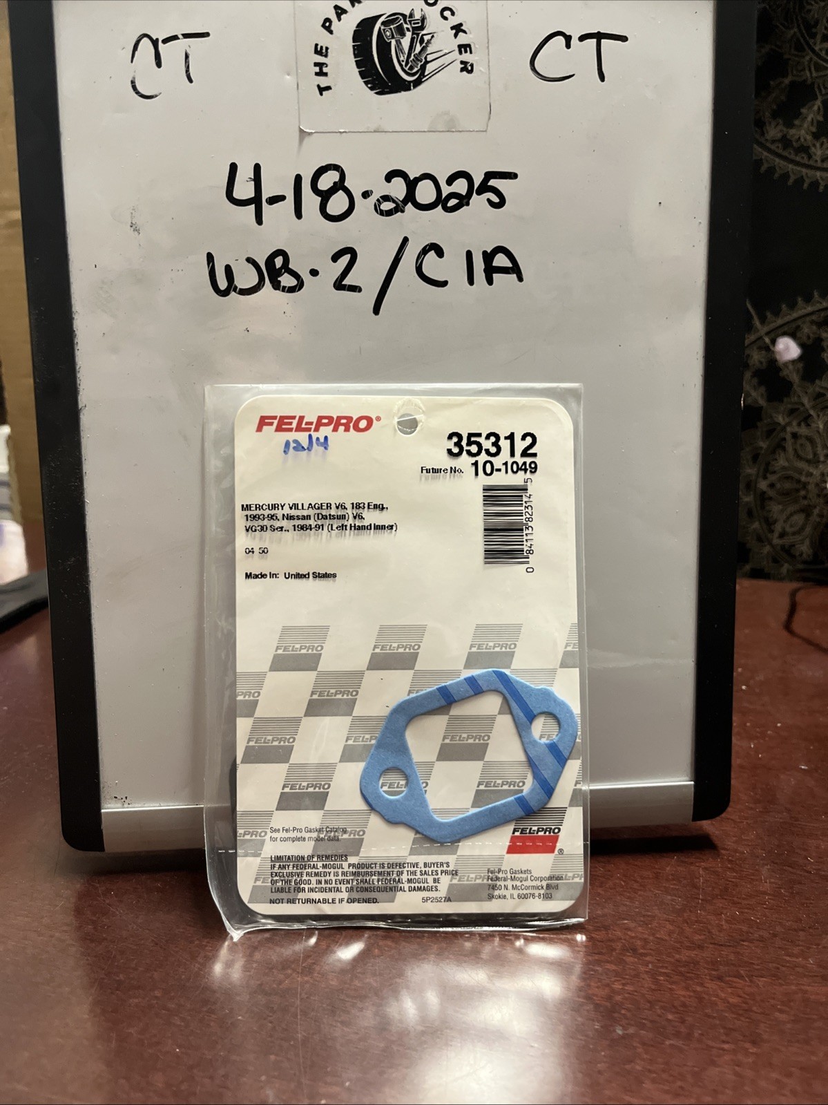 Engine Coolant Thermostat Housing Gasket Fel-Pro 35312