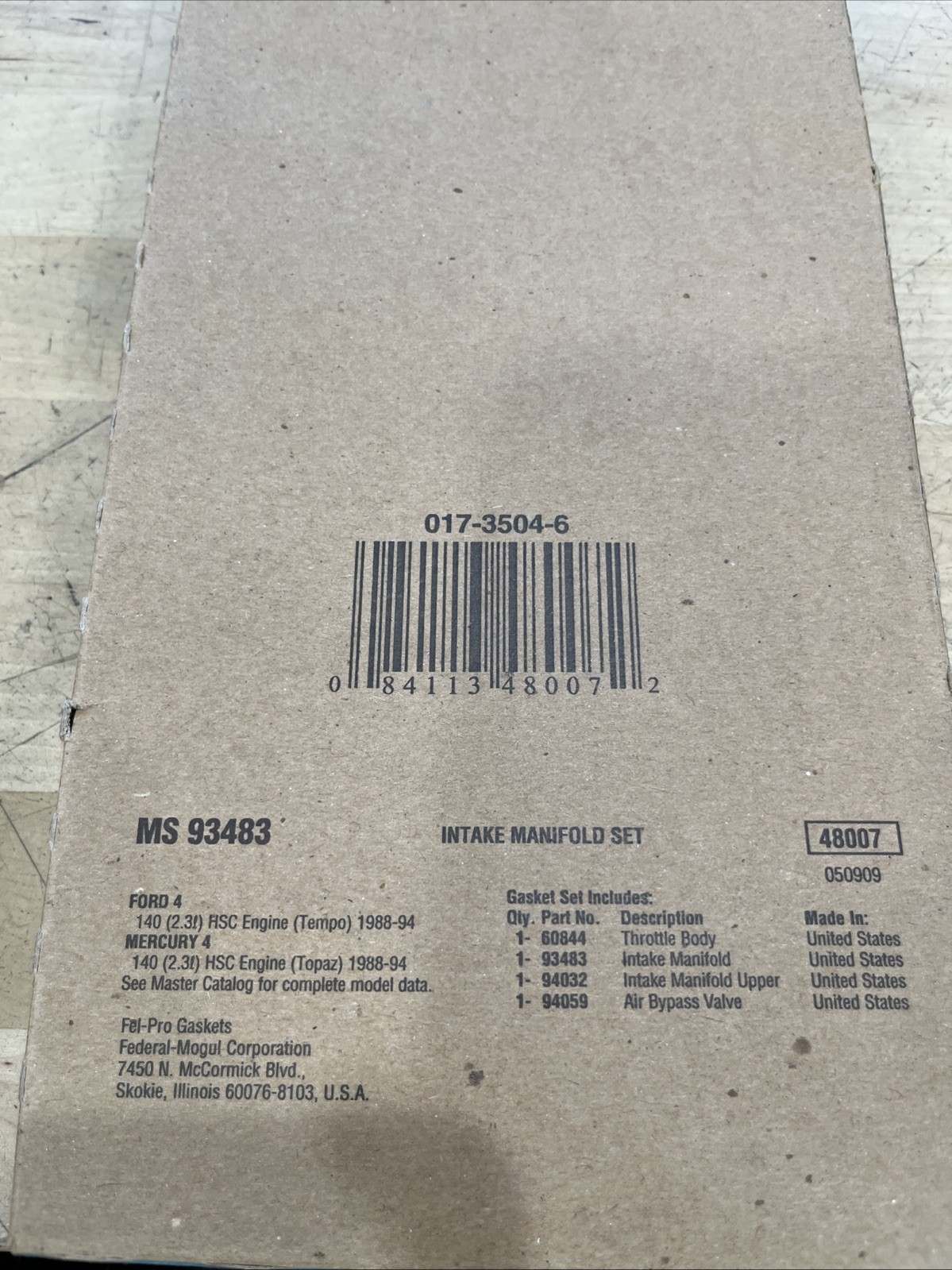 Engine Intake Manifold Gasket Set Fel-Pro MS 93483 - Image 3