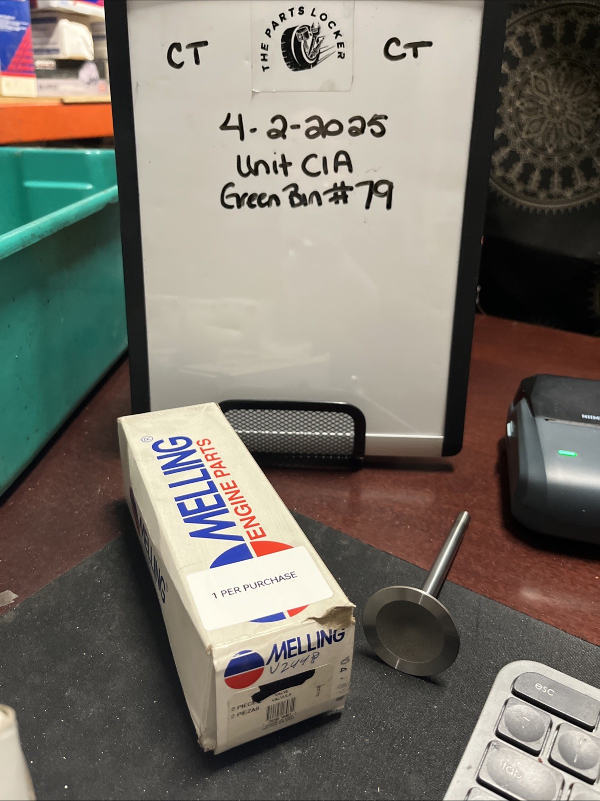 Engine Intake Valve-Stock Melling V2448