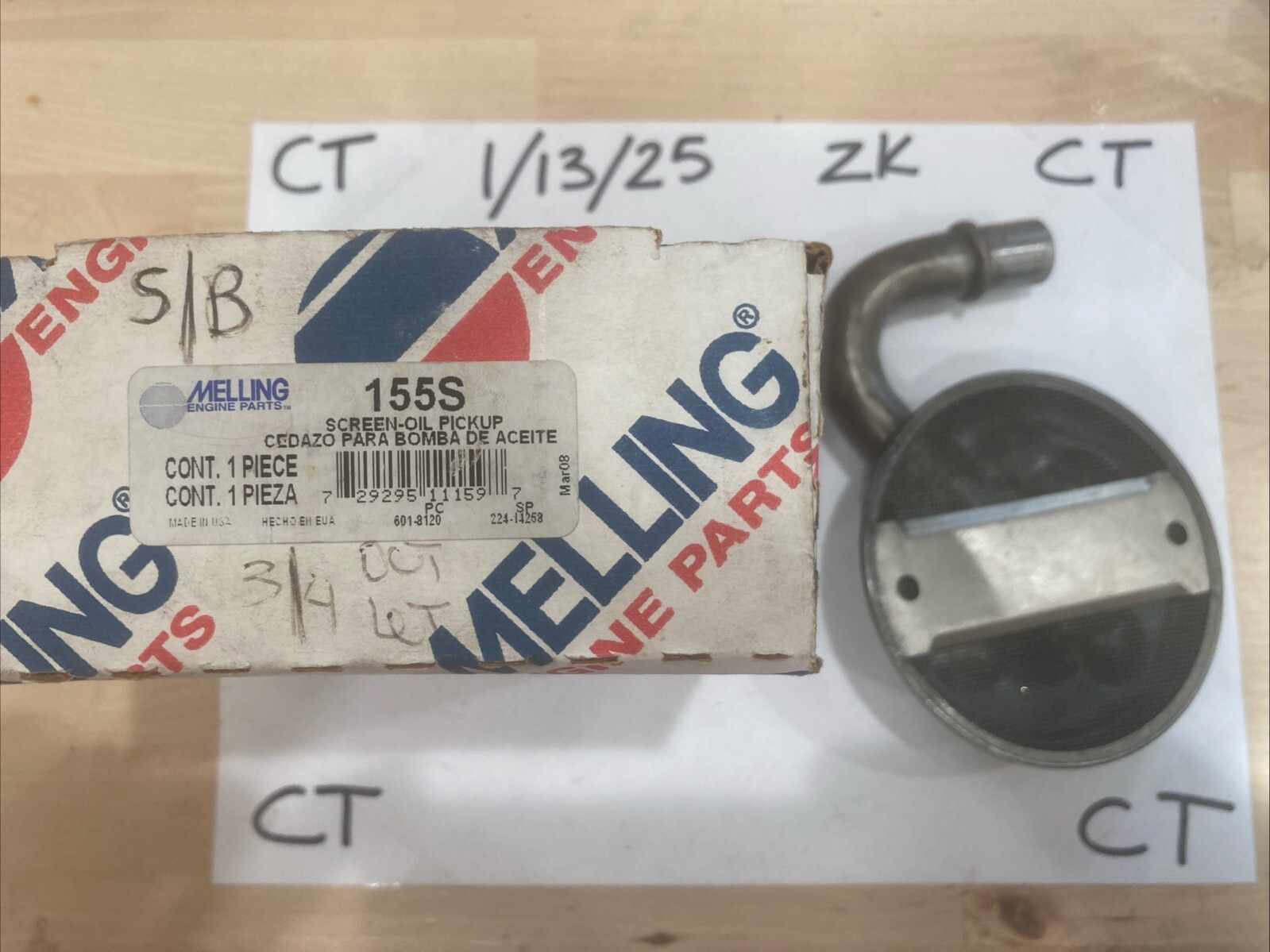 Engine Oil Pump Pickup Tube and Screen-Stock Melling 155S - Image 4