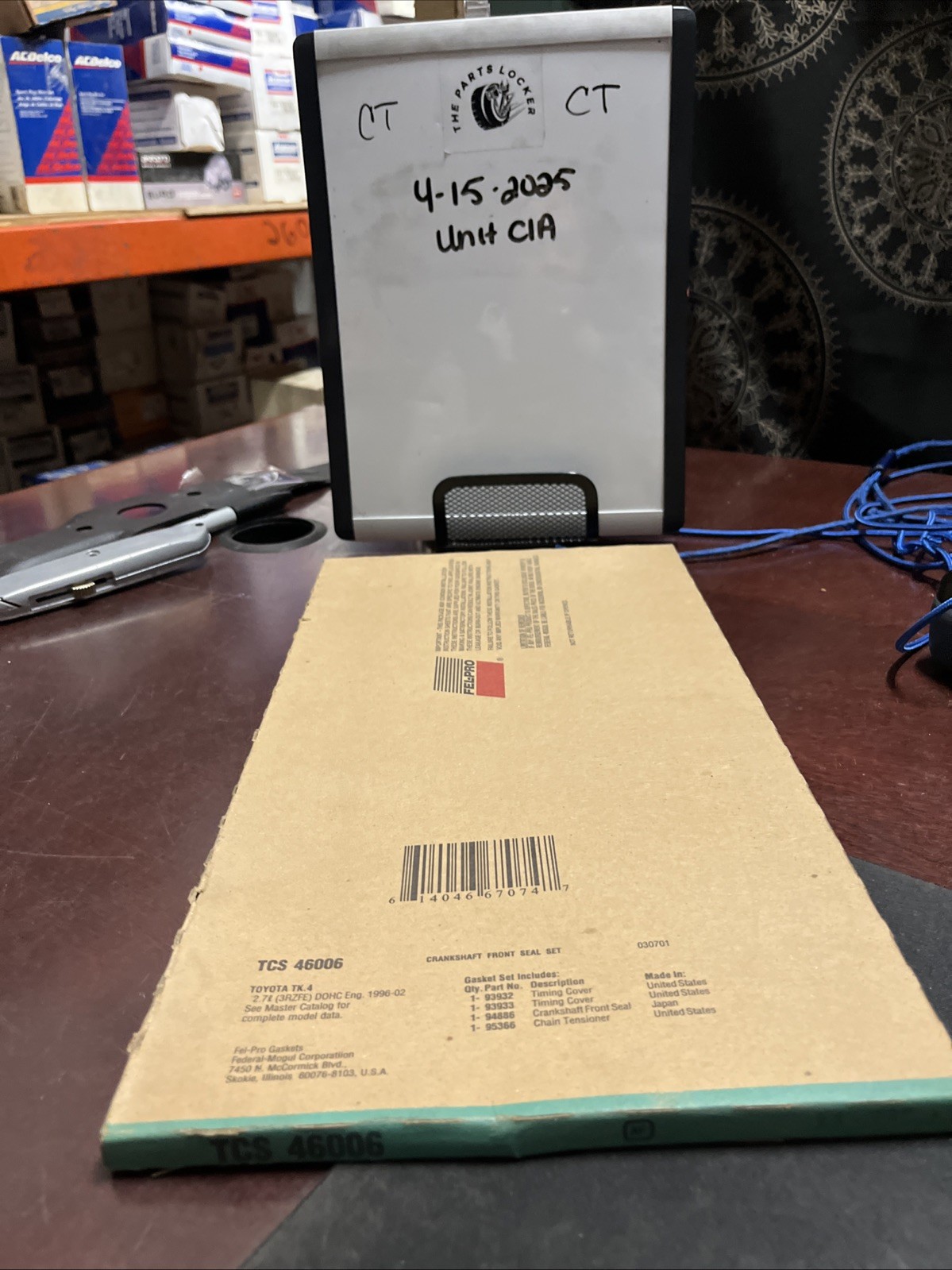 Engine Timing Cover Gasket Set Fel-Pro TCS 46006