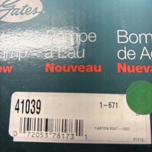 Engine Water Pump-Water Pump (Standard) Gates 41039 NOS