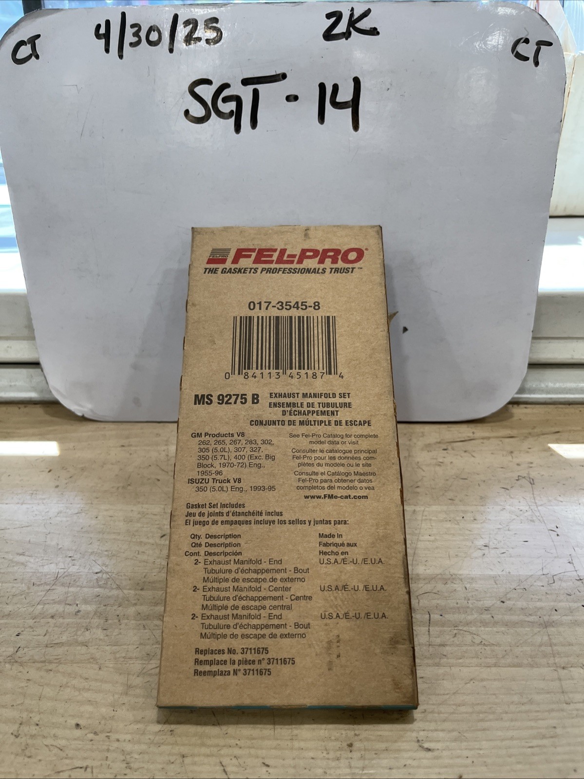 Exhaust Manifold Gasket Set Fel-Pro MS 9275 B