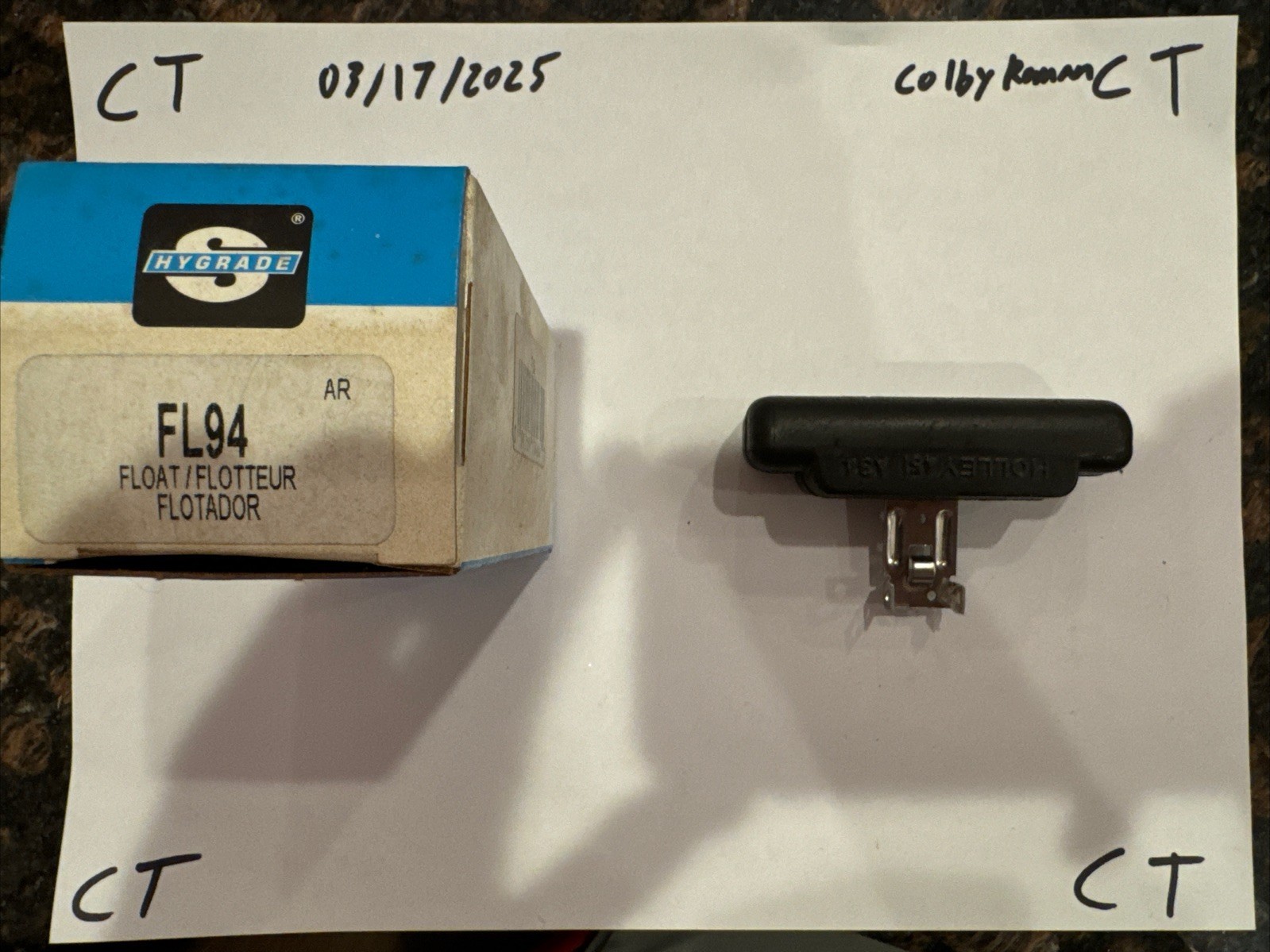 FL94 Carburetor Float for Chevy Fury Dodge Charger Monaco Plymouth Duster Gran I - Image 3