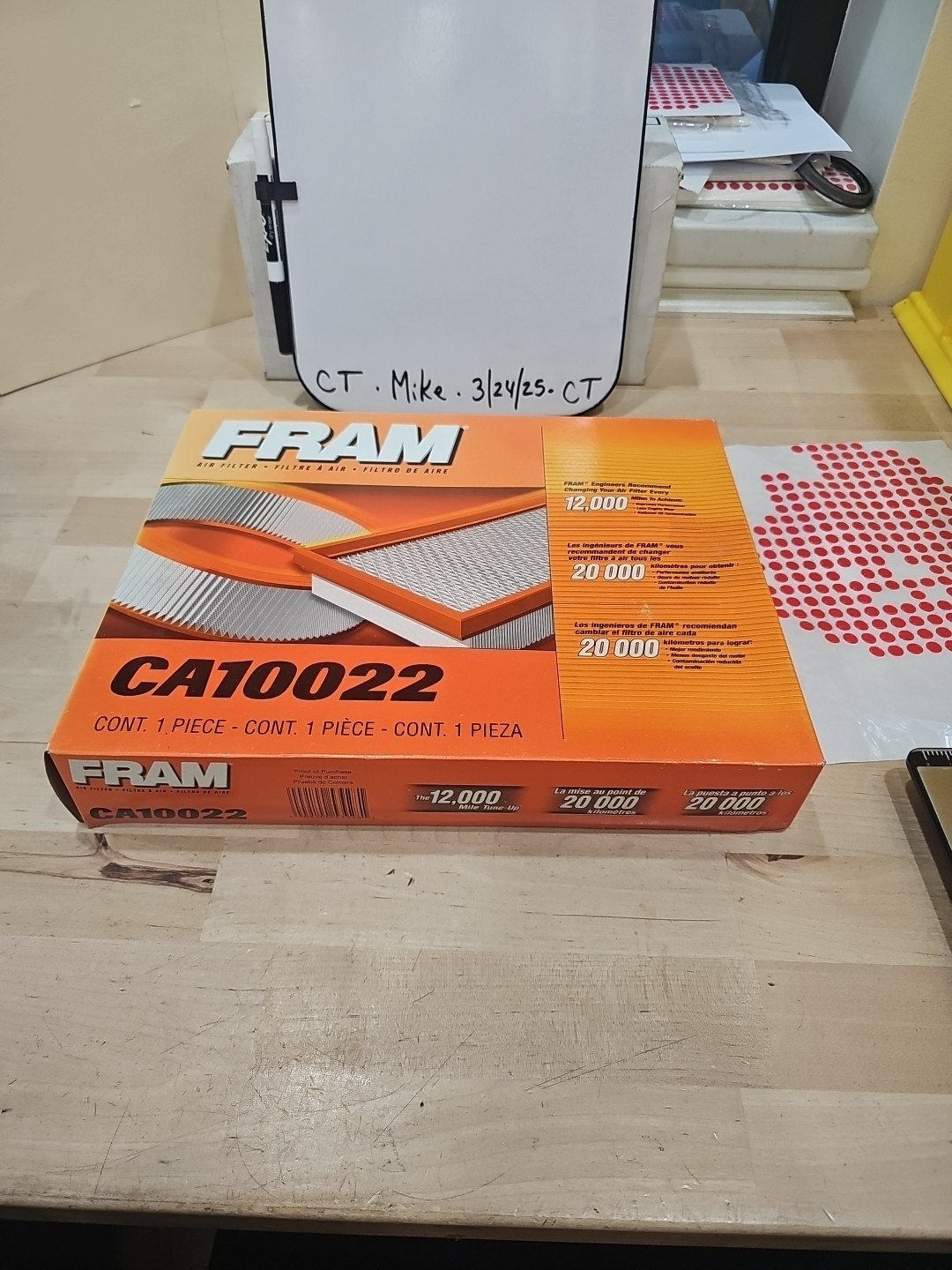 FRAM Extra Guard CA10022 Air Filter 2X Engine Protection One Piece
