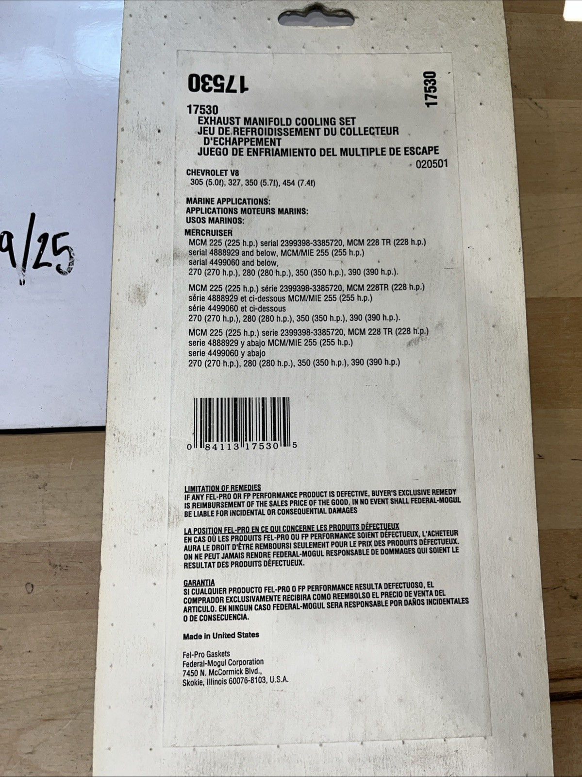 Fel-Pro 17530 Marine Exhaust Manifold Cooling Set - Image 3