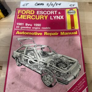 Ford Escort & Mercury Lynx Shop Manual - Haynes 1981 to 1990 Repair Book
