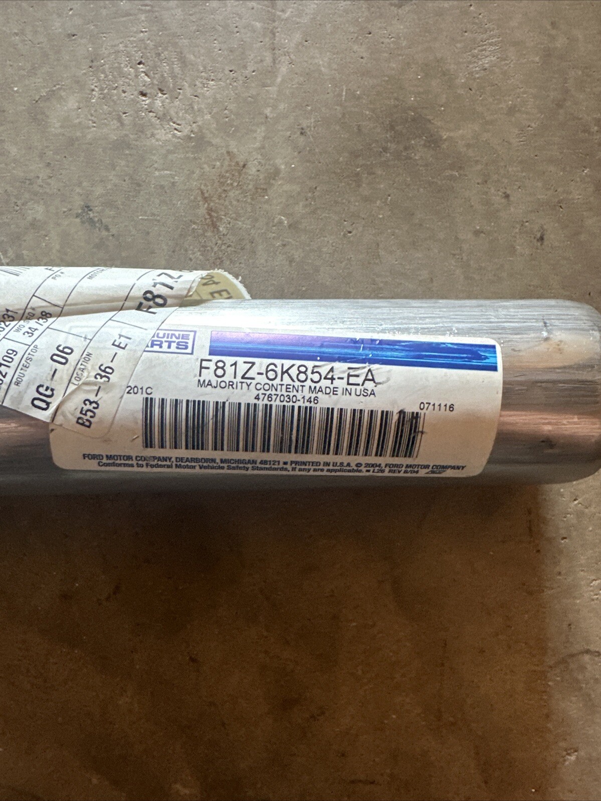 Ford OEM Turbo Exhaust Tube F81Z-6K854-EA NOS - Image 3