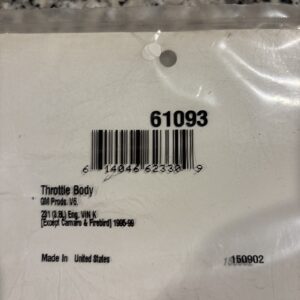 Fuel Injection Throttle Body Mounting Gasket Fel-Pro 61093 NOS