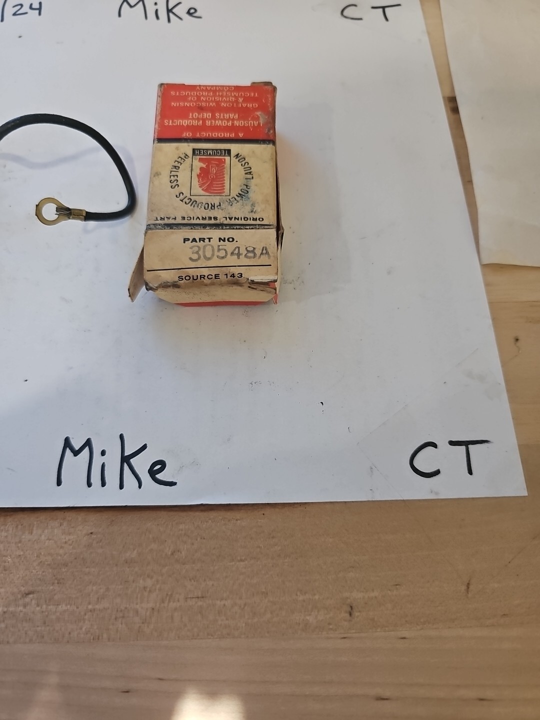 GENUINE OEM TECUMSEH CONDENSER #30548A NOS - Image 3