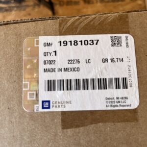 GM 19181037 Passenger Seat Belt Kit (Retractor Side)