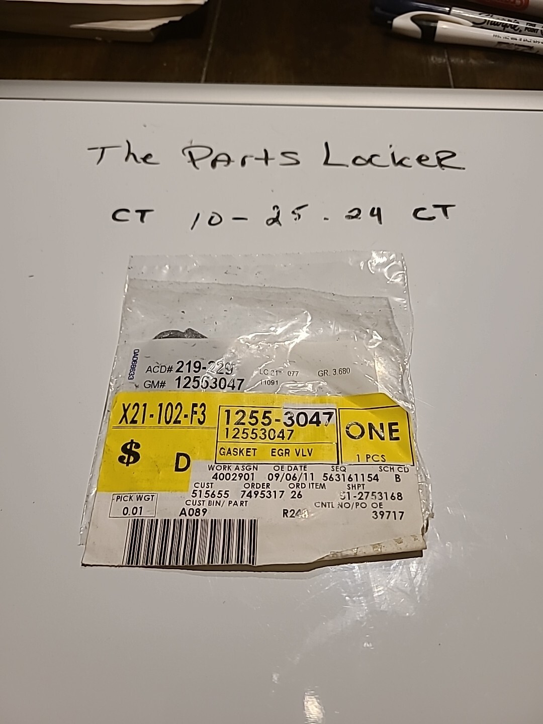 GM Gasket 12553047 ACDELCO 219-229