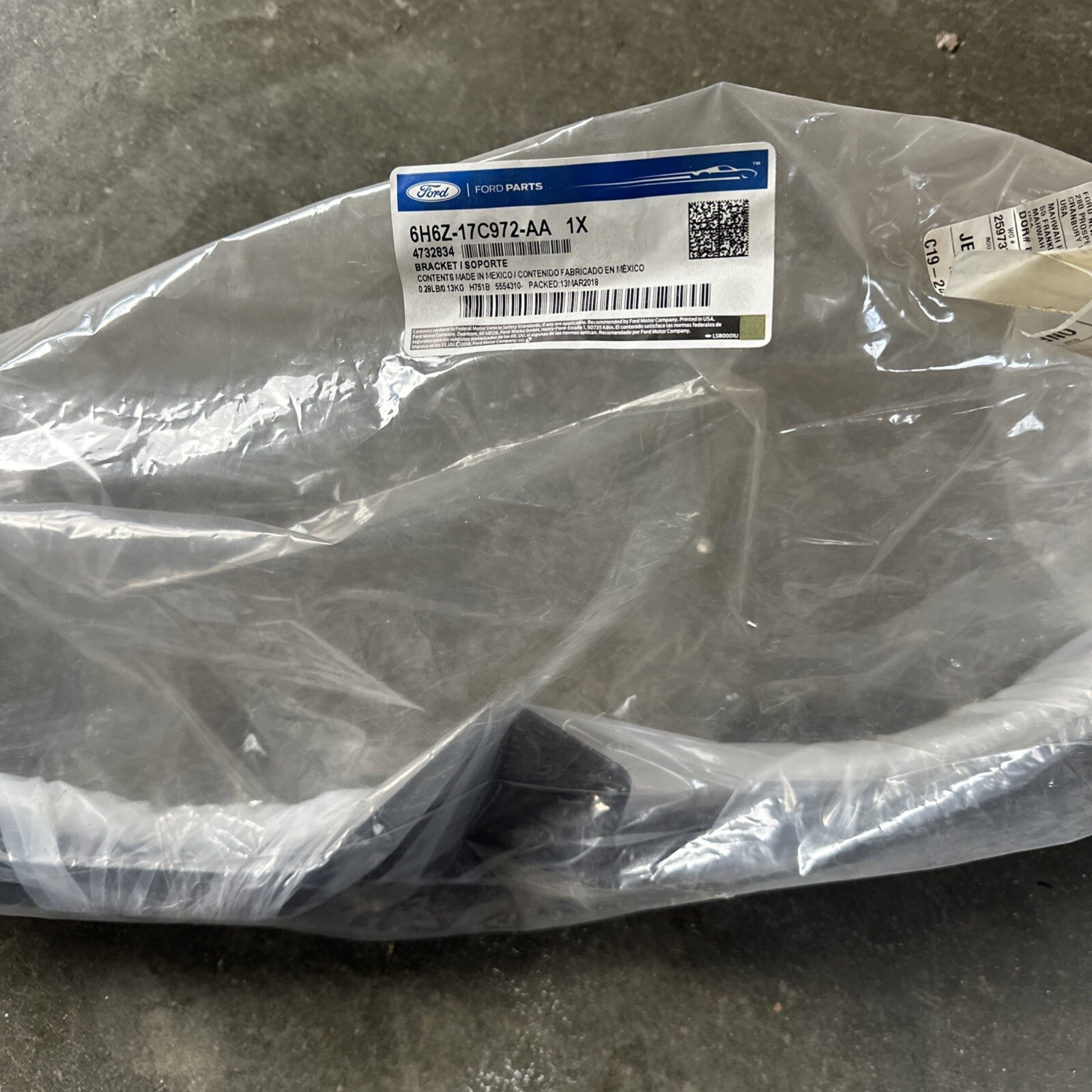 Genuine Ford Bracket Bumper Mounting 6H6Z-17C972-AA