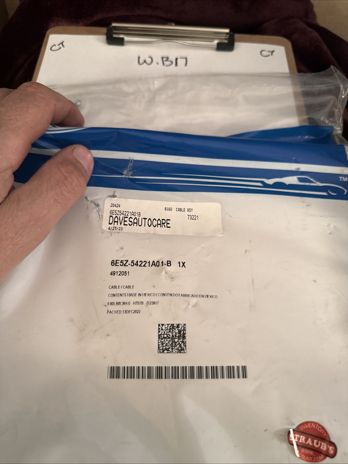 Genuine Ford Cable 6E5Z-54221A01-B