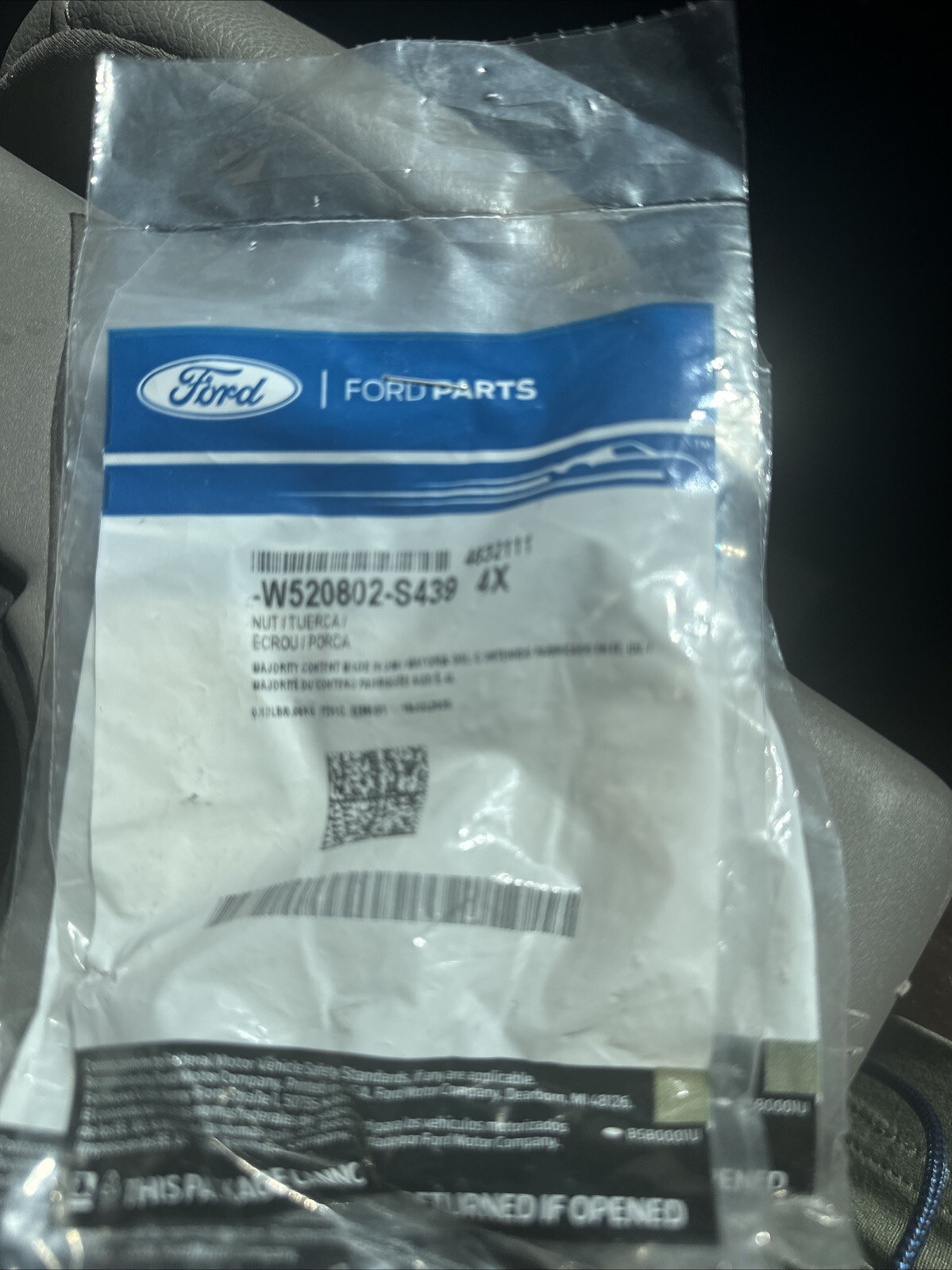 Genuine Ford Fog Lamp Assembly U-Nut W520802-S439