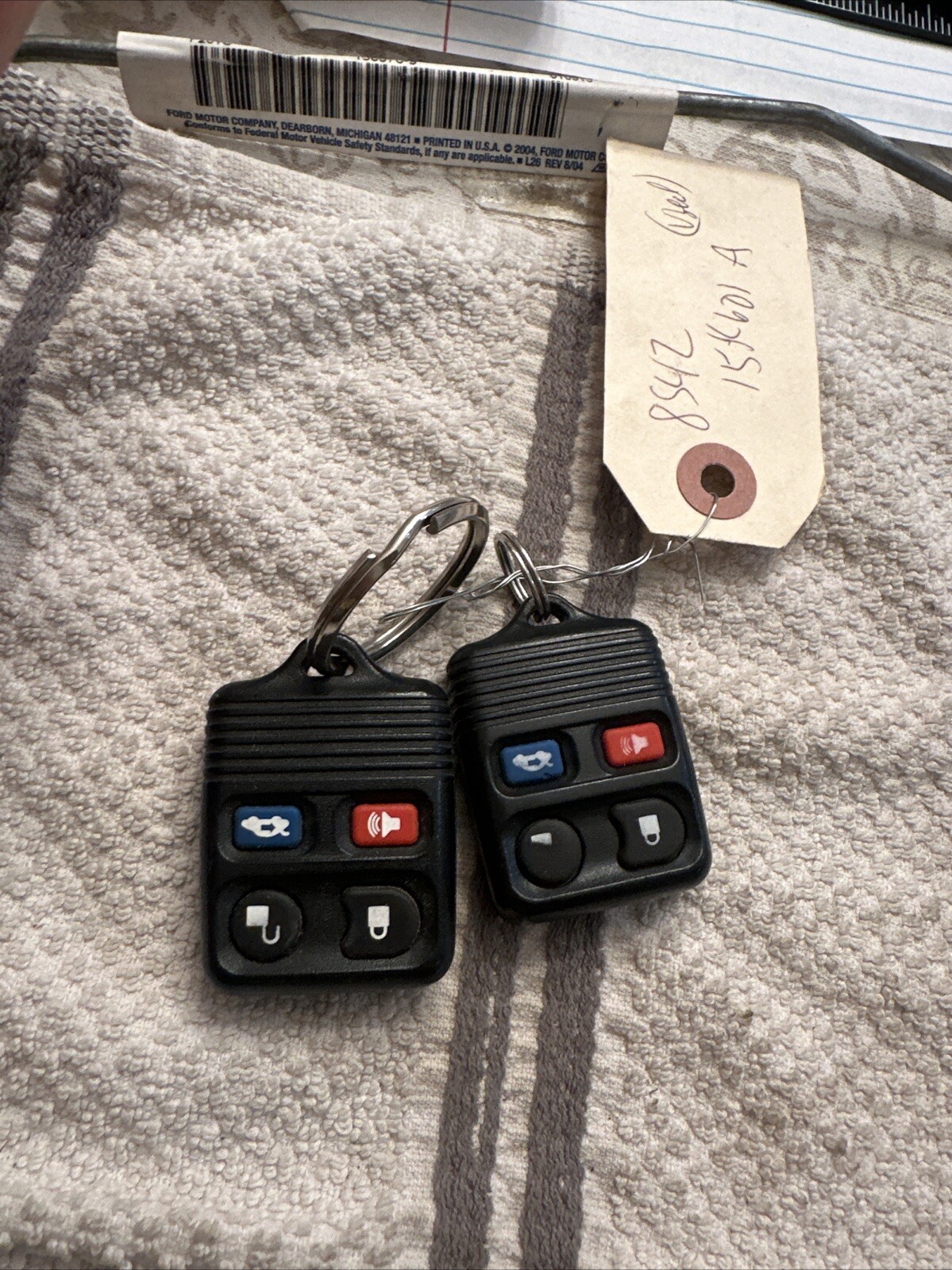 Genuine Ford Keyless Entry Transmitter 8S4Z-15K601-A (1) New (1) Used