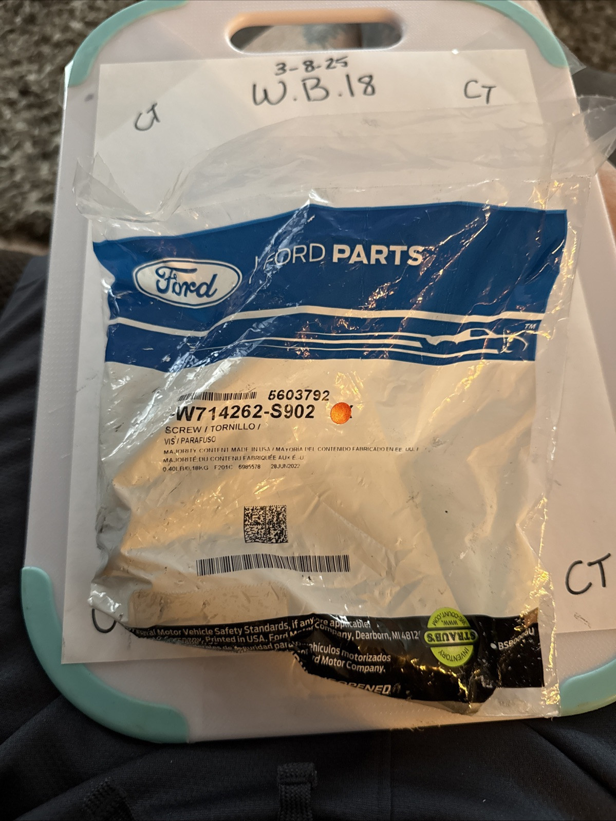 Genuine Ford Mount Bolt (QTY 1) -W714262-S902 - Image 3