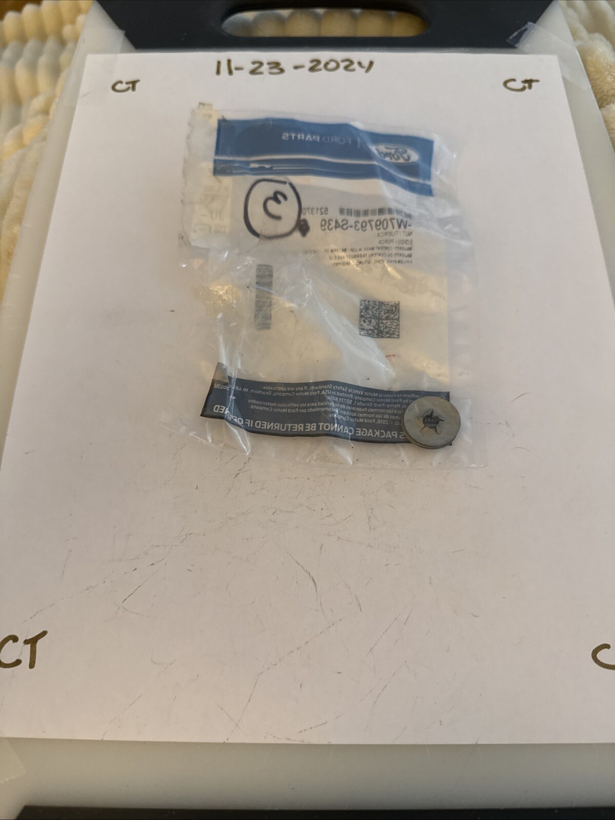 Genuine Ford Rear Shield U-Nut W709793-S439 (3) U Nuts - Image 3