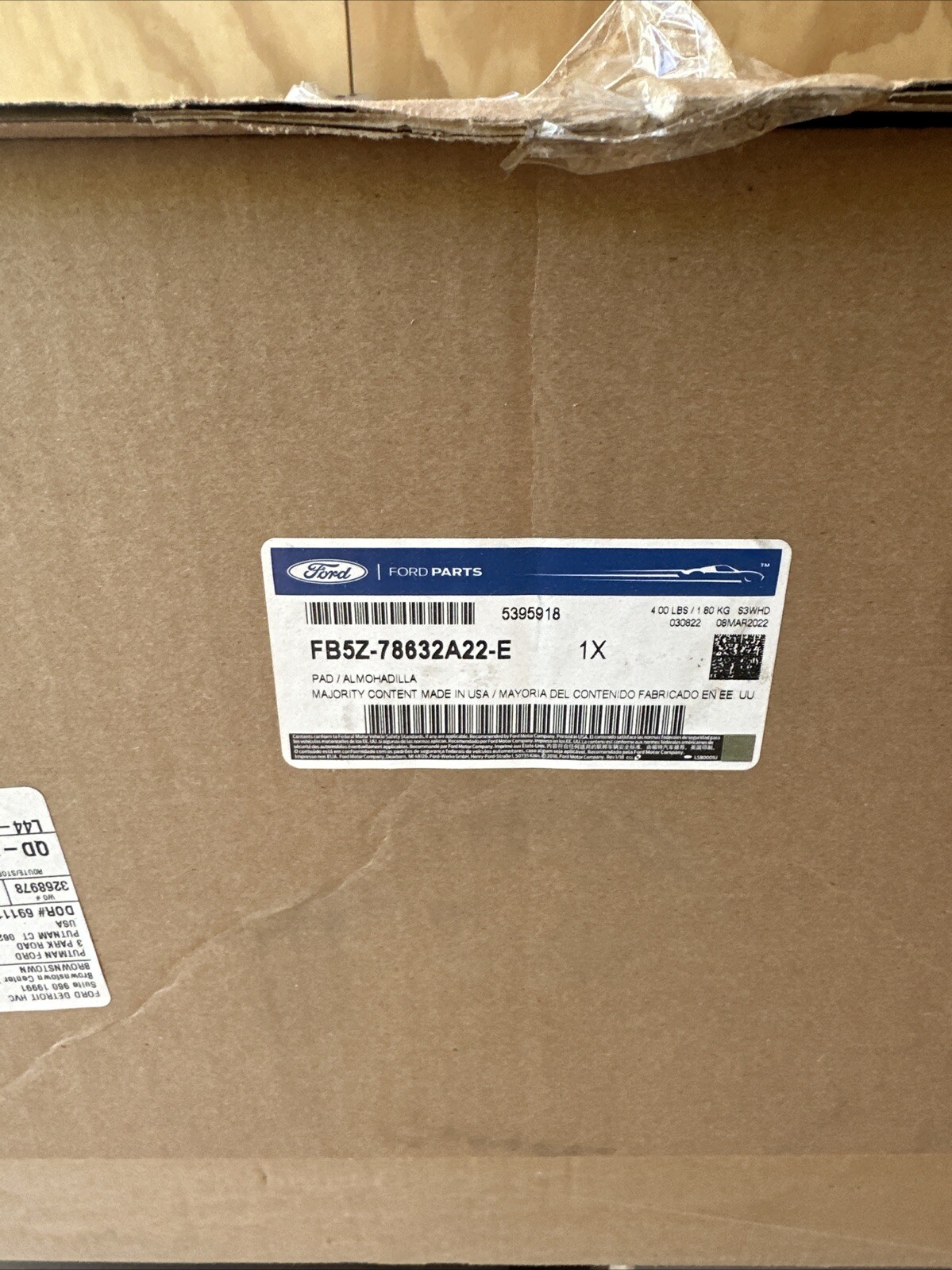 Genuine Ford Seat Cushion Pad FB5Z-78632A22-E