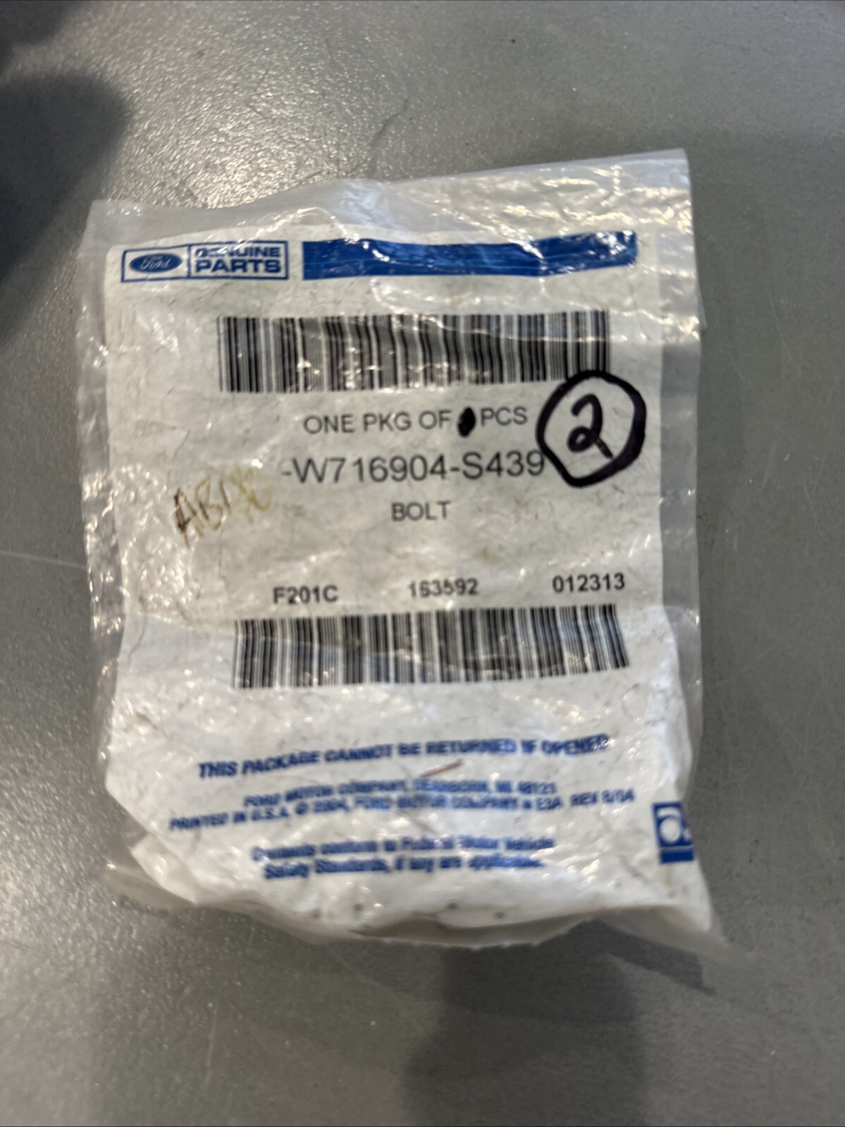 Genuine Ford Side Retainer Bolt *Pack of 2 W716904-S439