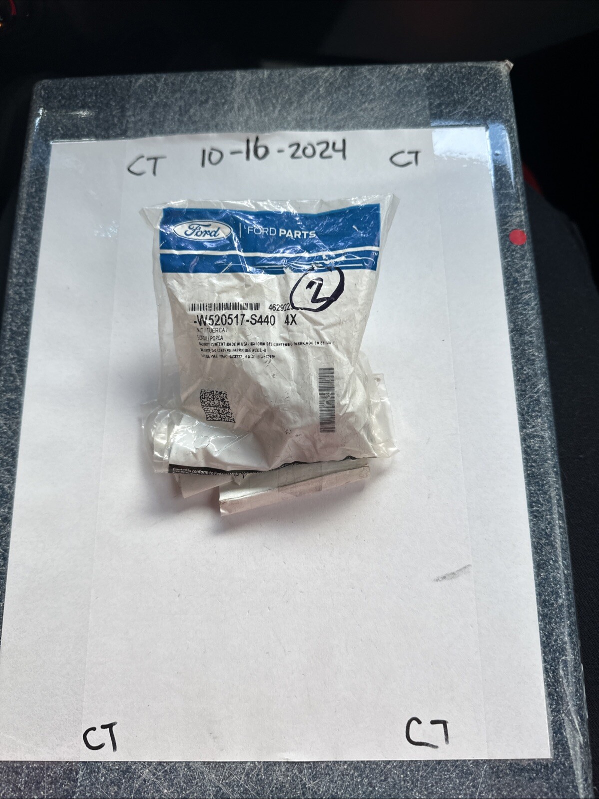 Genuine Ford Suspension Control Arm Nut W520517-S440 (pack Of 2)