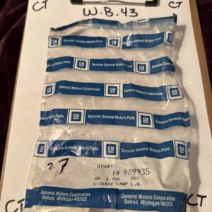 Genuine GM 1982-90 Chevrolet Camaro Rear License Lamp Assembly - LH OEM NOS