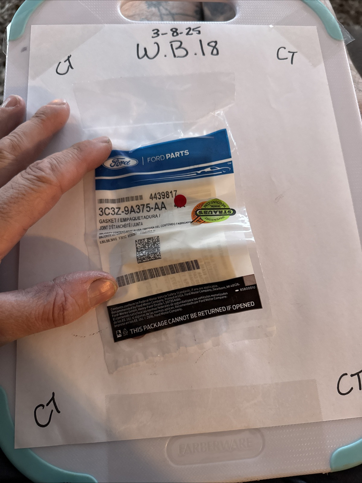 Genuine GM 3C3Z-9A375-AA Gasket New Old Stock from Shop