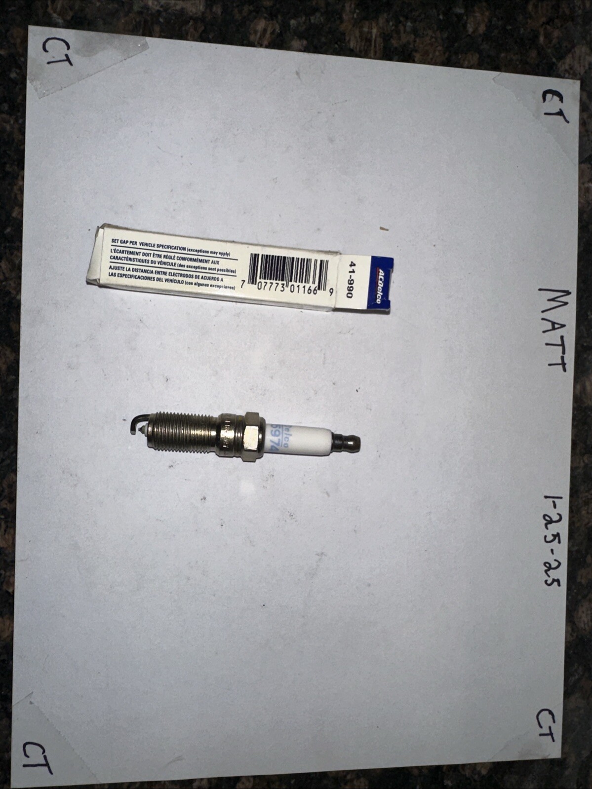 Genuine GM ACDelco Double Platinum Spark Plug 41-990