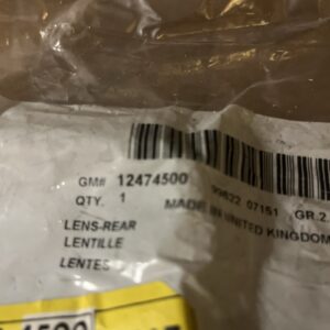 Genuine GM OEM Back Up Light Lens 12474500 NOS