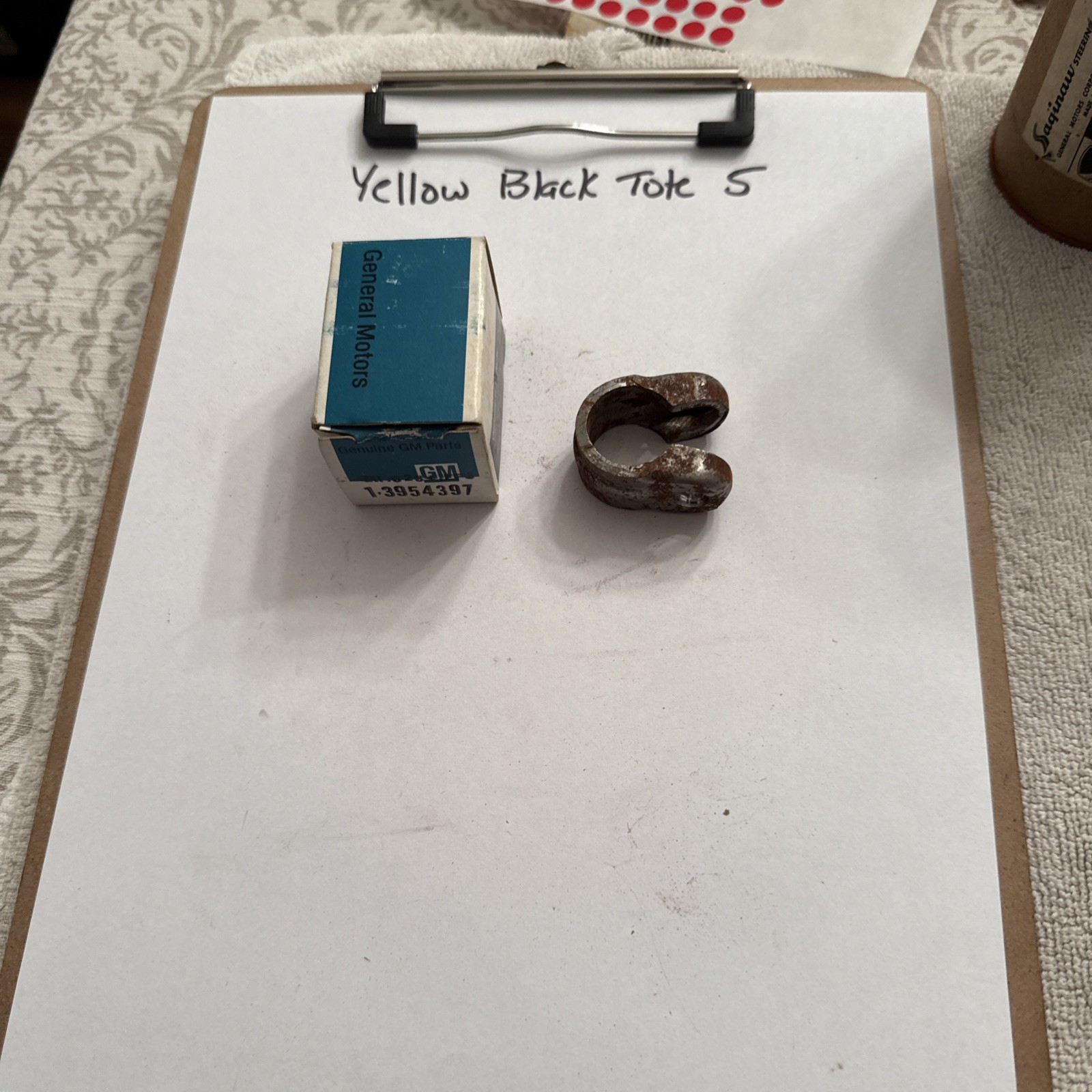 Genuine Gm Nos 1963-82 Corvette Tie Rod Tube Sleeve Clamp 3954397 Surface Rust