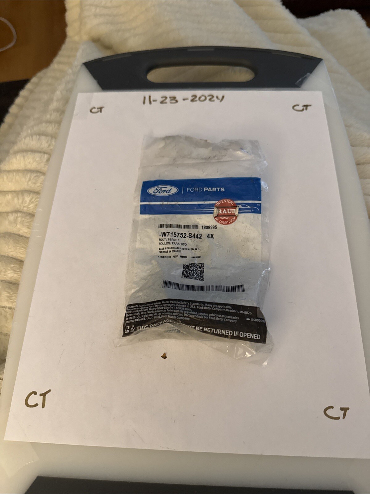 Genuine Hub Mount Bolt (SOLD AS A PACKAGE OF 4) W715752-S442