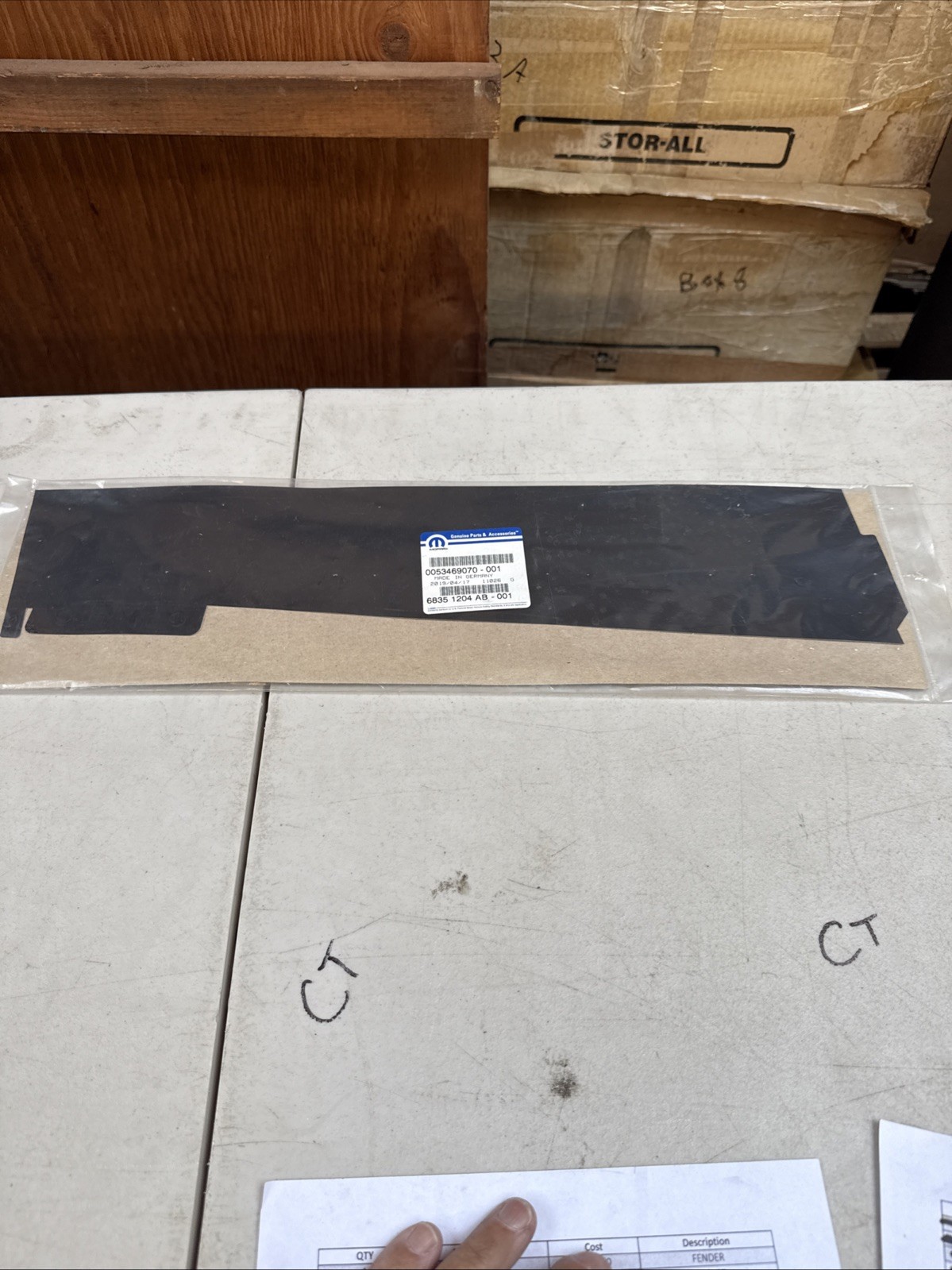 Genuine Mopar B Pillar Applique Left 68351204AB