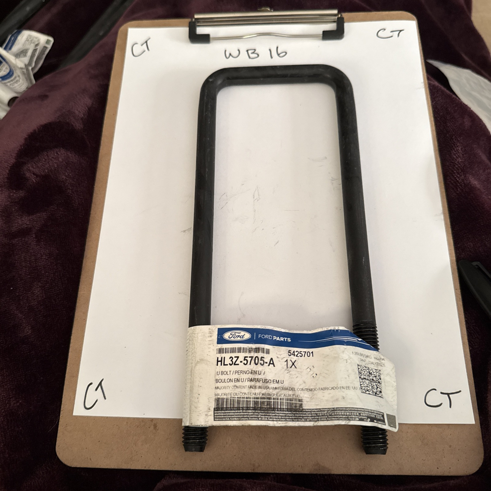 Genuine Suspension Leaf Spring Axle U-Bolt HL3Z-5705-A