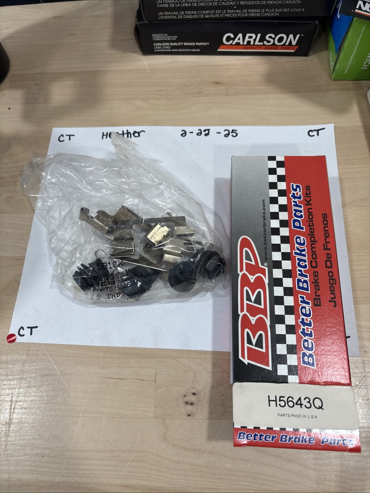 H5643Q BBP Brake Hardware Kit