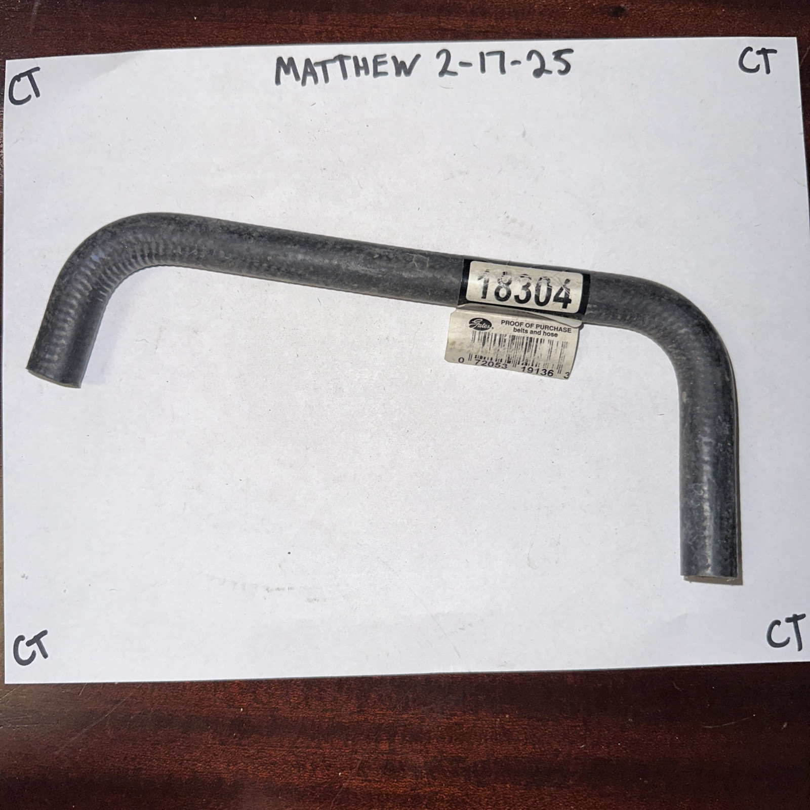 HVAC Heater Hose-Molded Heater Hose Gates 18304