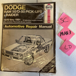 Haynes 556 Dodge Ram 50/D-50 Pick-Ups & Raider 1979 thru 1993 Repair Manual A13