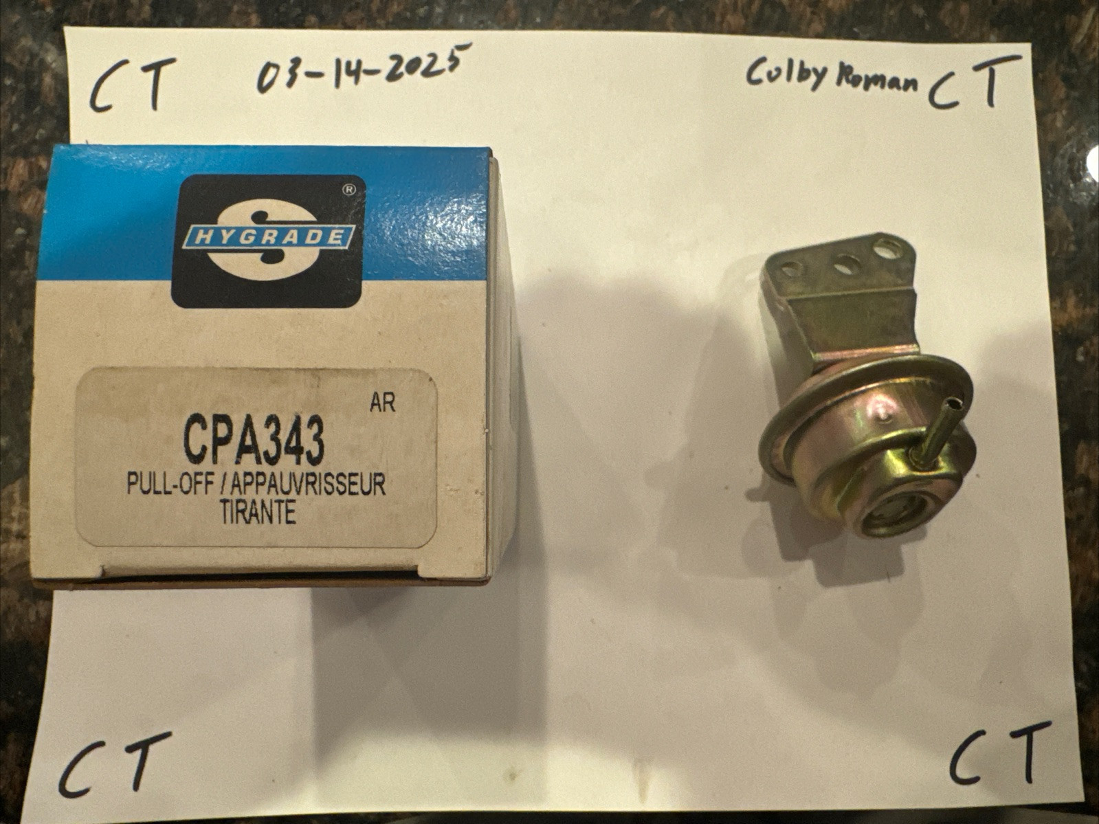 Hygrade CPA343 Carburetor Choke Pull-Off Rochester 2BBL - Image 3