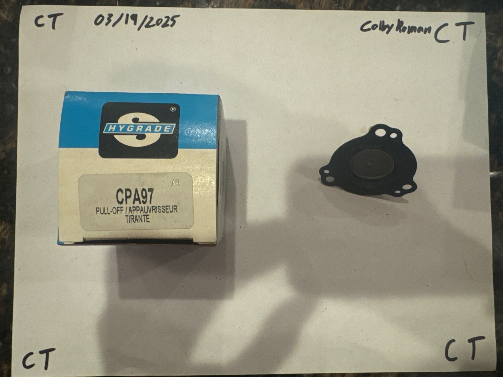 Hygrade CPA97 Choke Pull Off Assembly