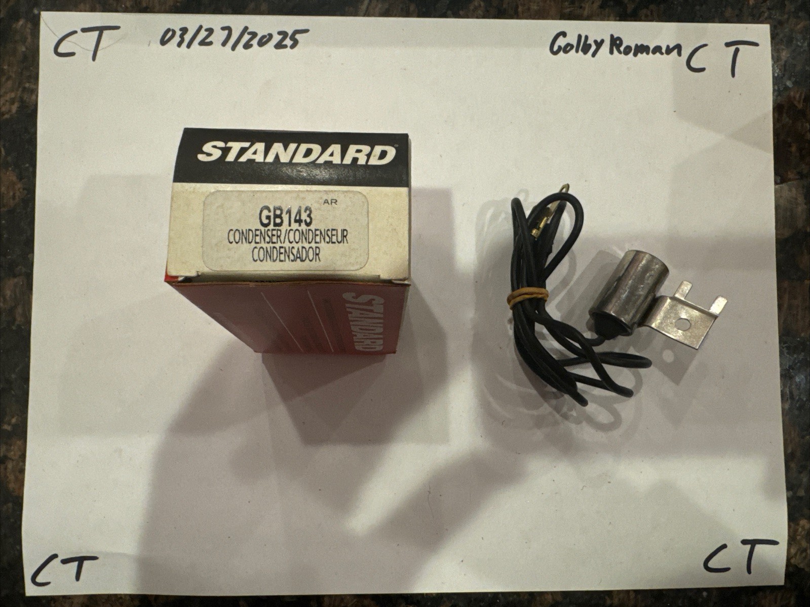 Ignition Condenser for 100 Series, Super 90, Fastback, Squareback GB-143 - Image 3