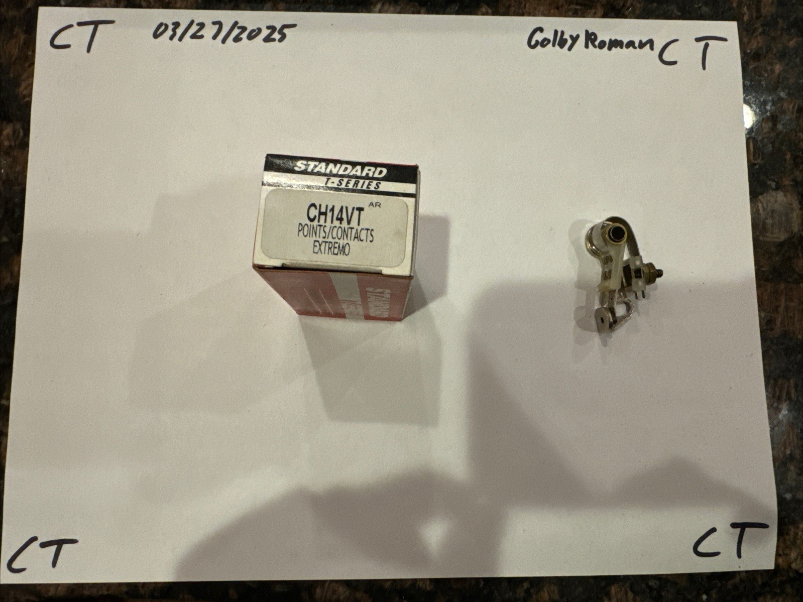 Ignition Contact Set-Breaker Points Standard CH14VT - Image 3