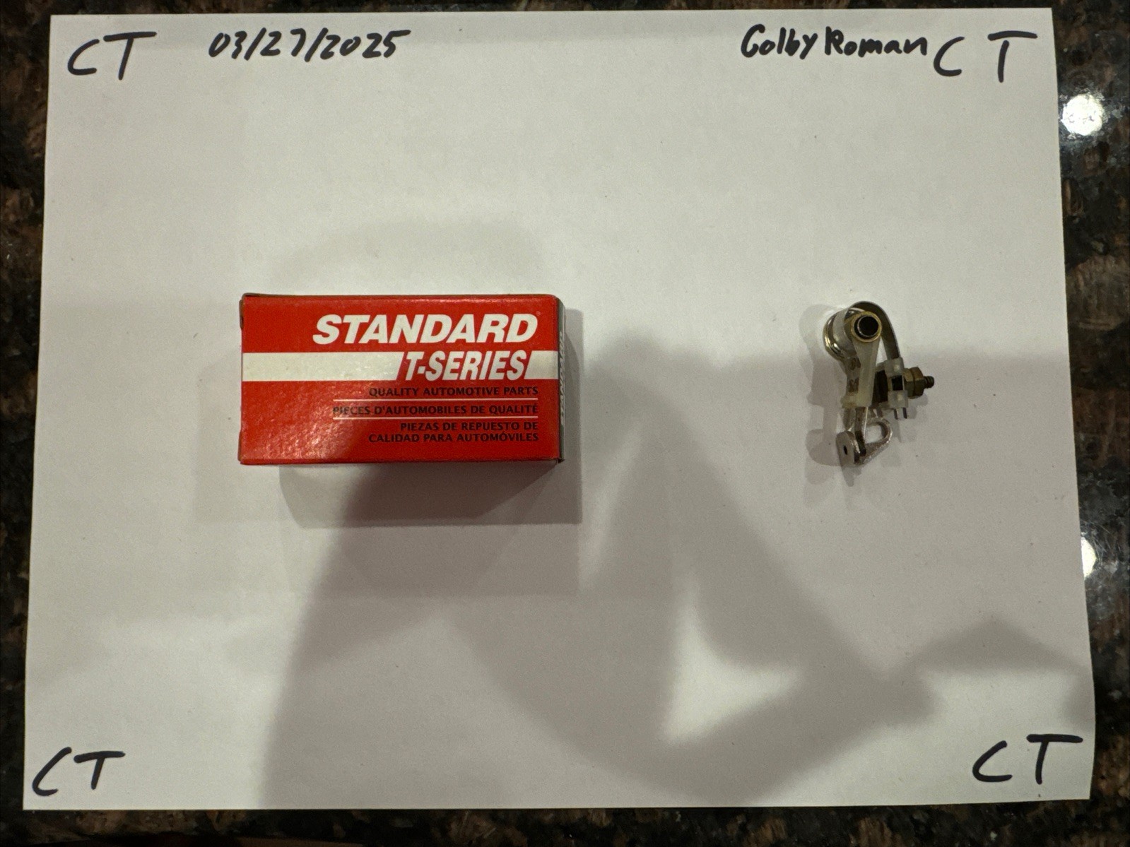 Ignition Contact Set-Breaker Points Standard CH14VT