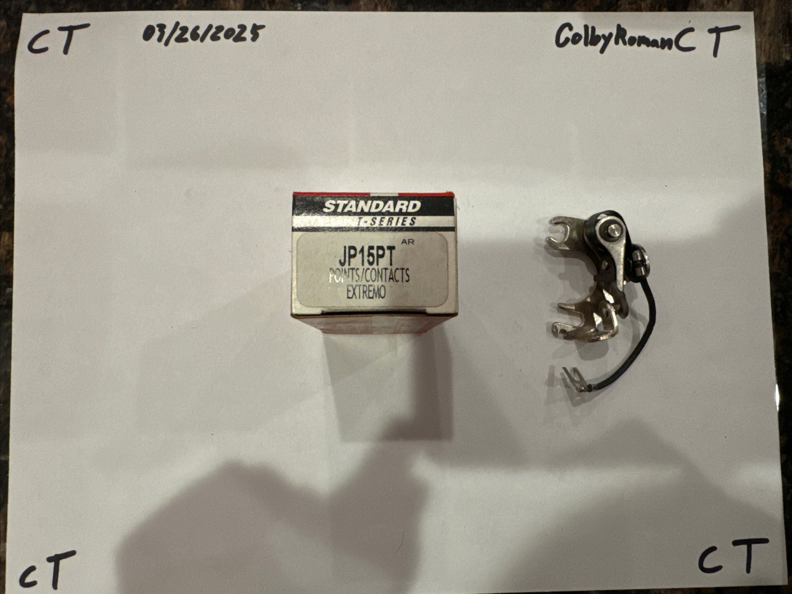 Ignition Contact Set-Breaker Points Standard JP15PT - Image 3