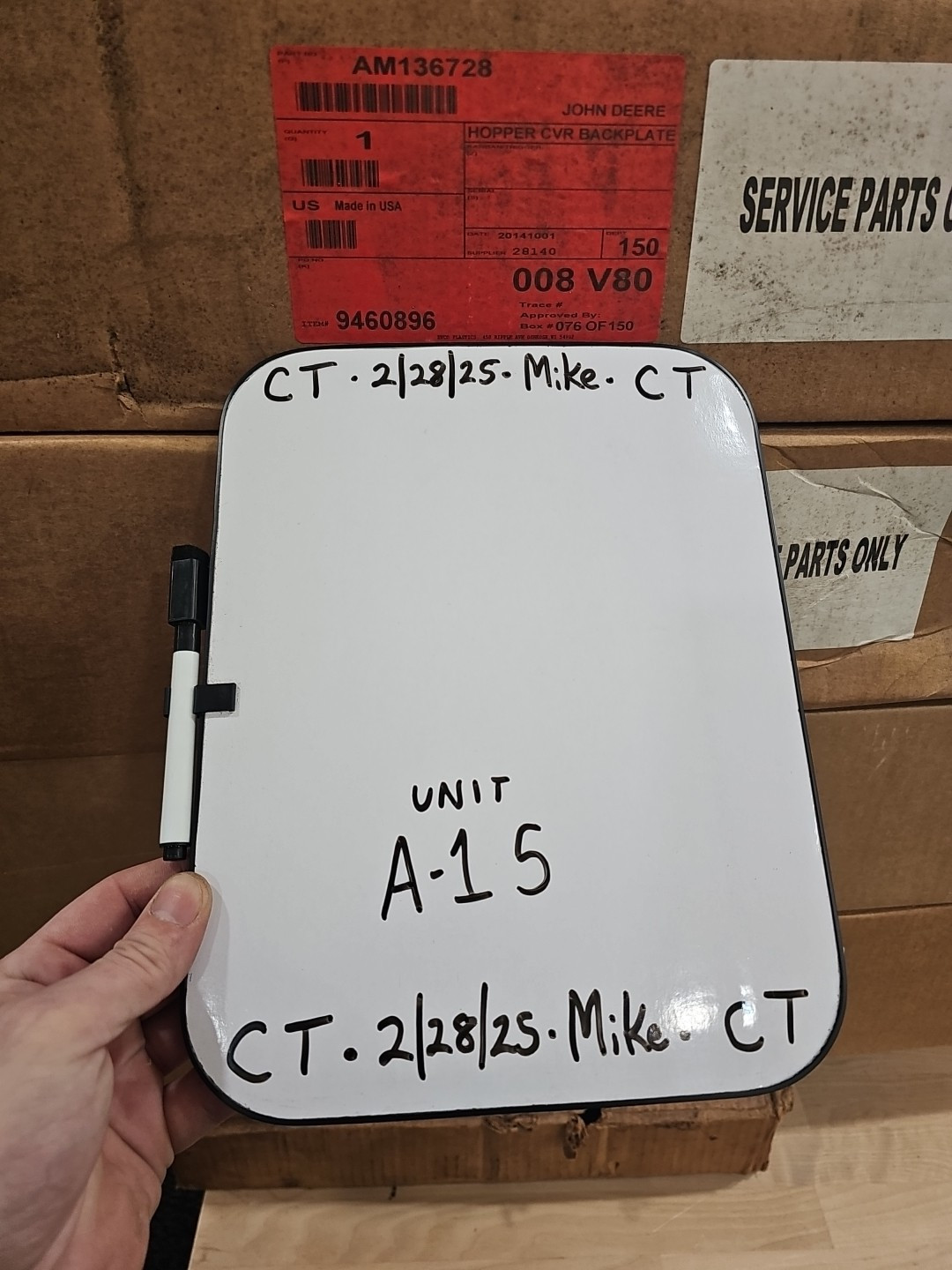 John Deere Cover, Hopper Backplate with Seal SKU: AM136728