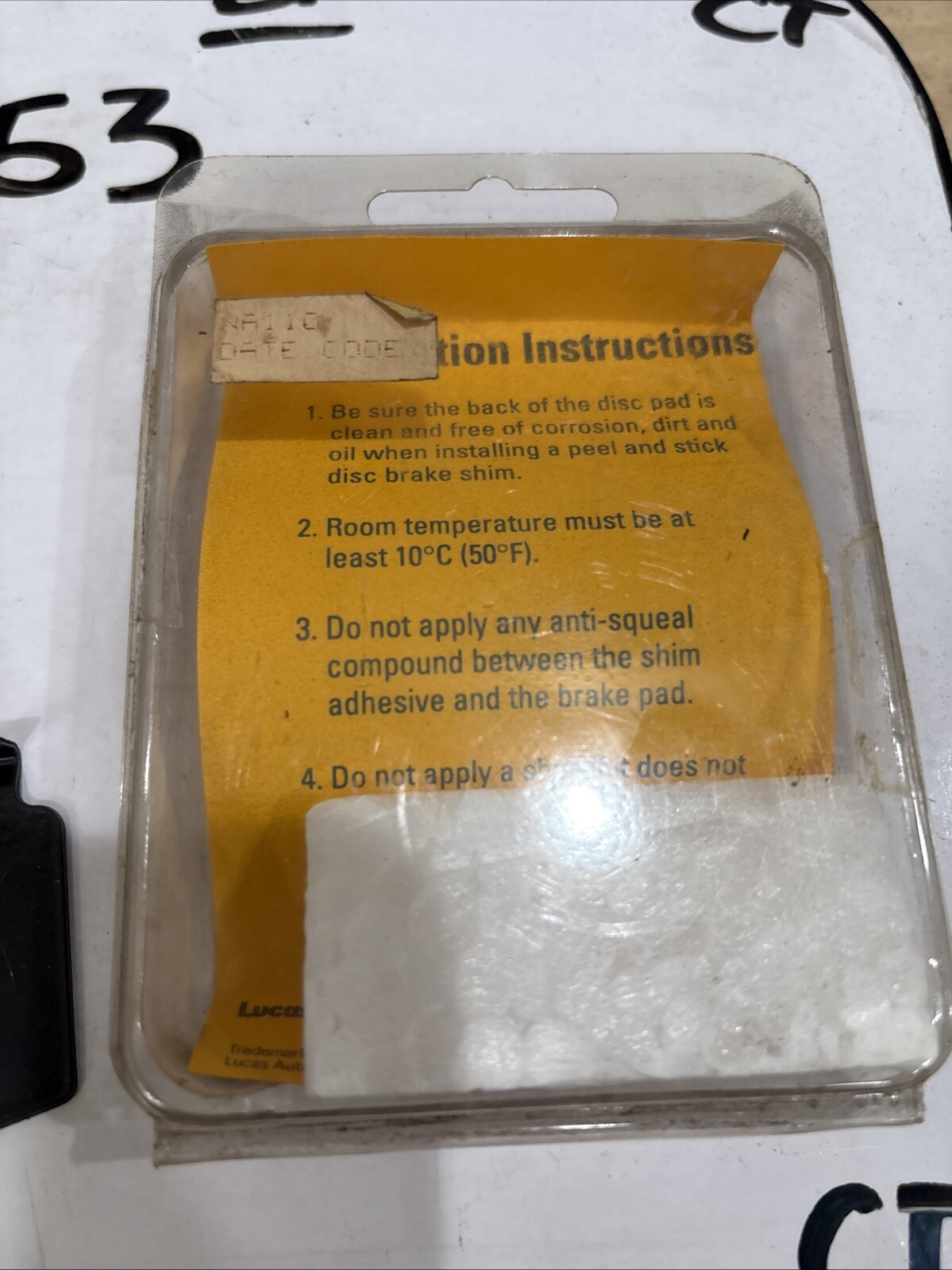 Lucas Parts GS6002 Disc Pad Shim Kit - Image 3