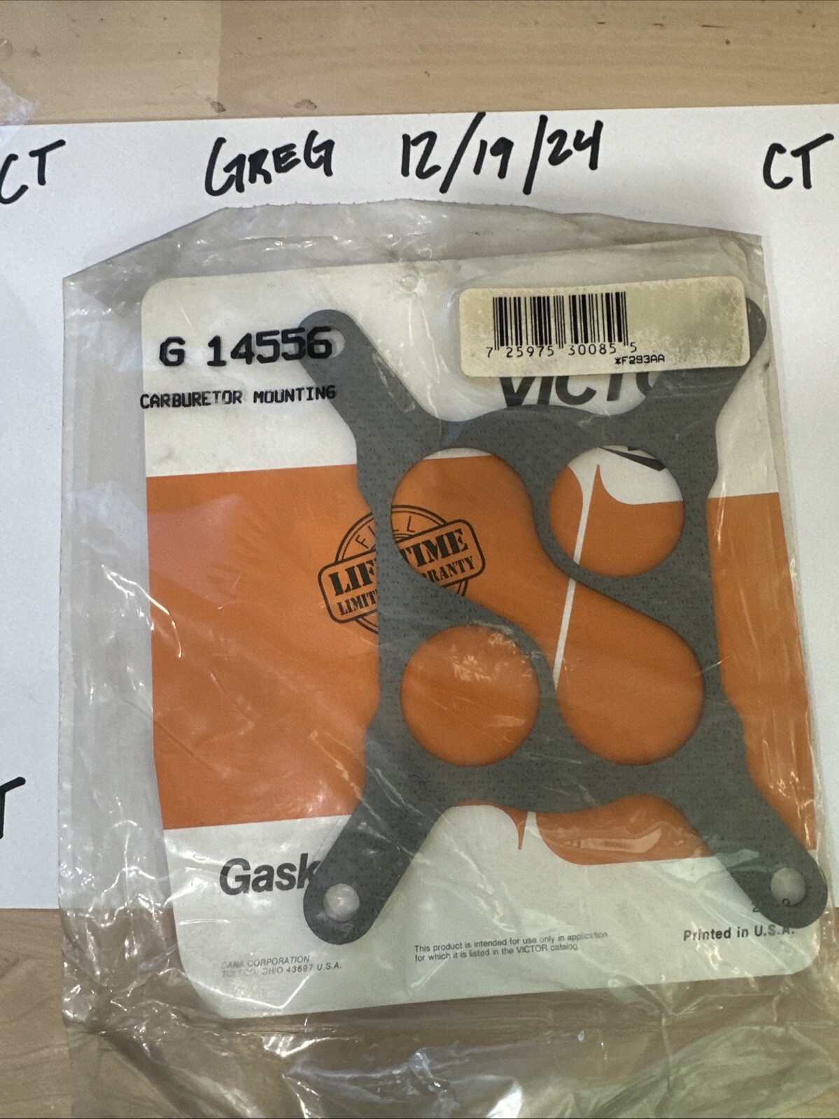 MAHLE G14556 Carburetor Mounting Gasket