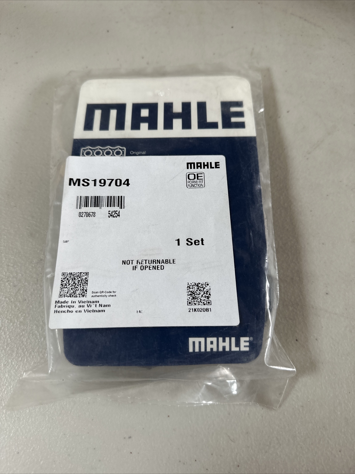 MAHLE MS19704 Fuel Injection Plenum Gasket Set For 09-12 Sedona Sonata Veracruz