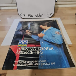 MOOG Training Center Service Tips ADV-596 CV Joint No 1
