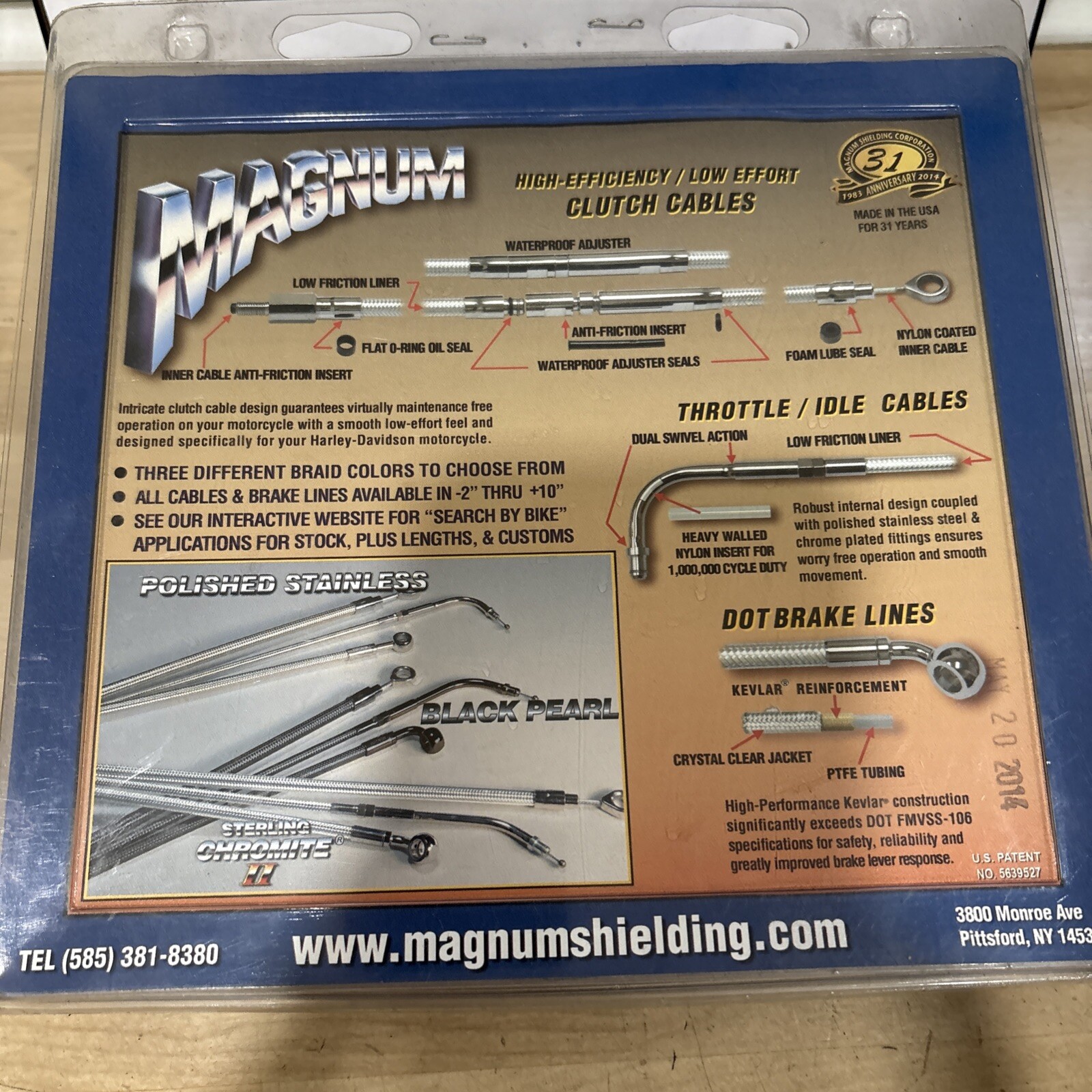 Magnum 76" Black Pearl Hydraulic Clutch Cable ’13+ / 90° 10mm 1132-0780 - Image 5