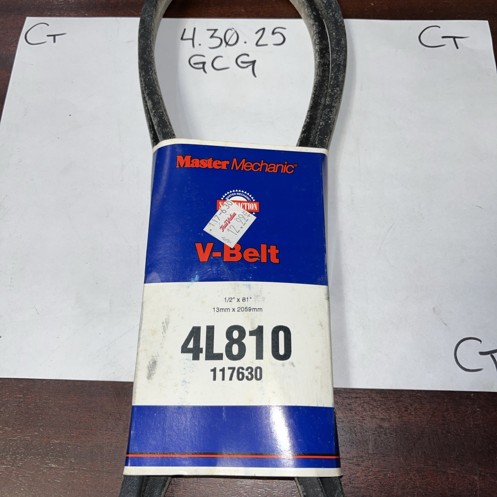 Master mechanic V belt 4L810 - Image 3